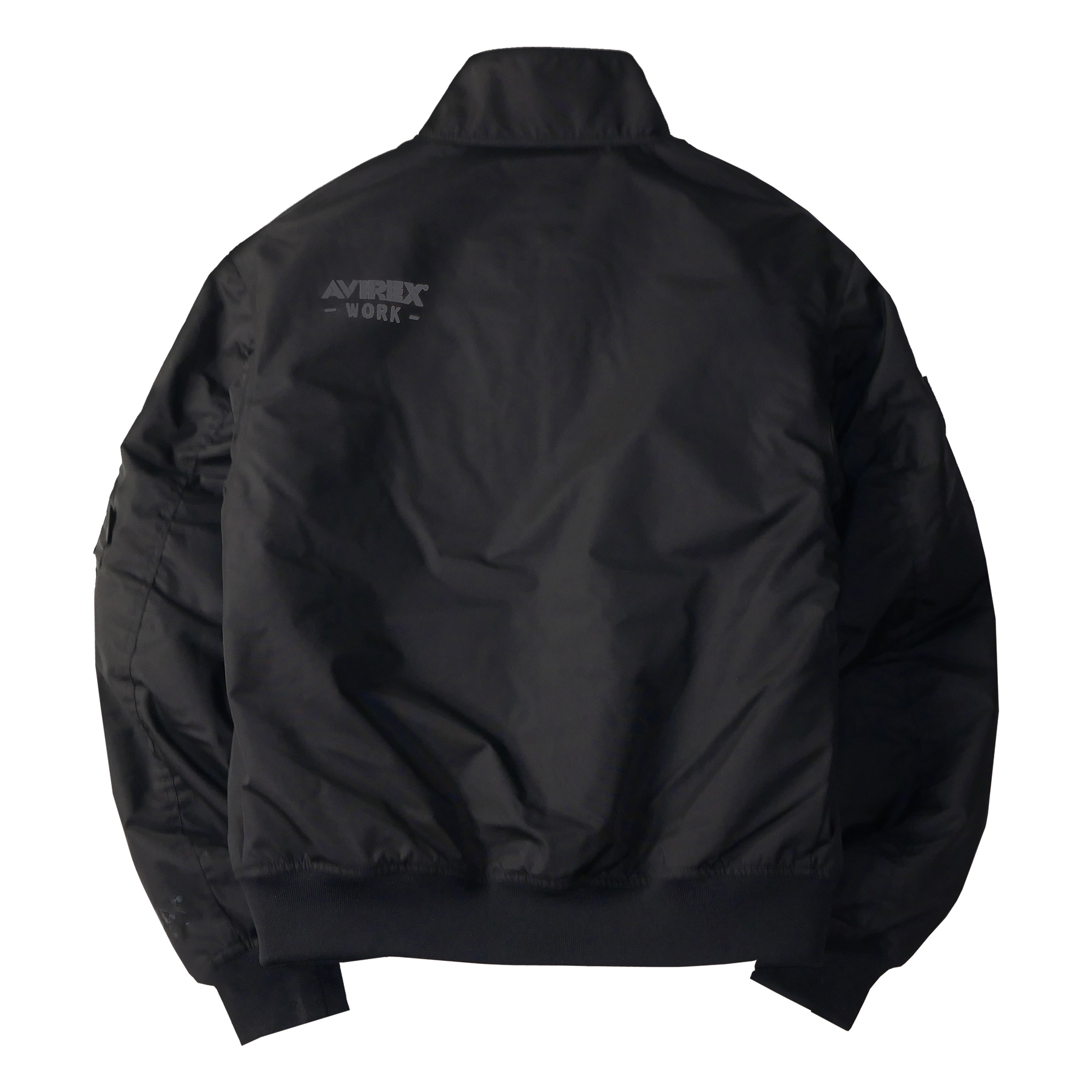 AVIREX WORK AV501 フライト防寒ジャケット フォースブラック バックスタイル