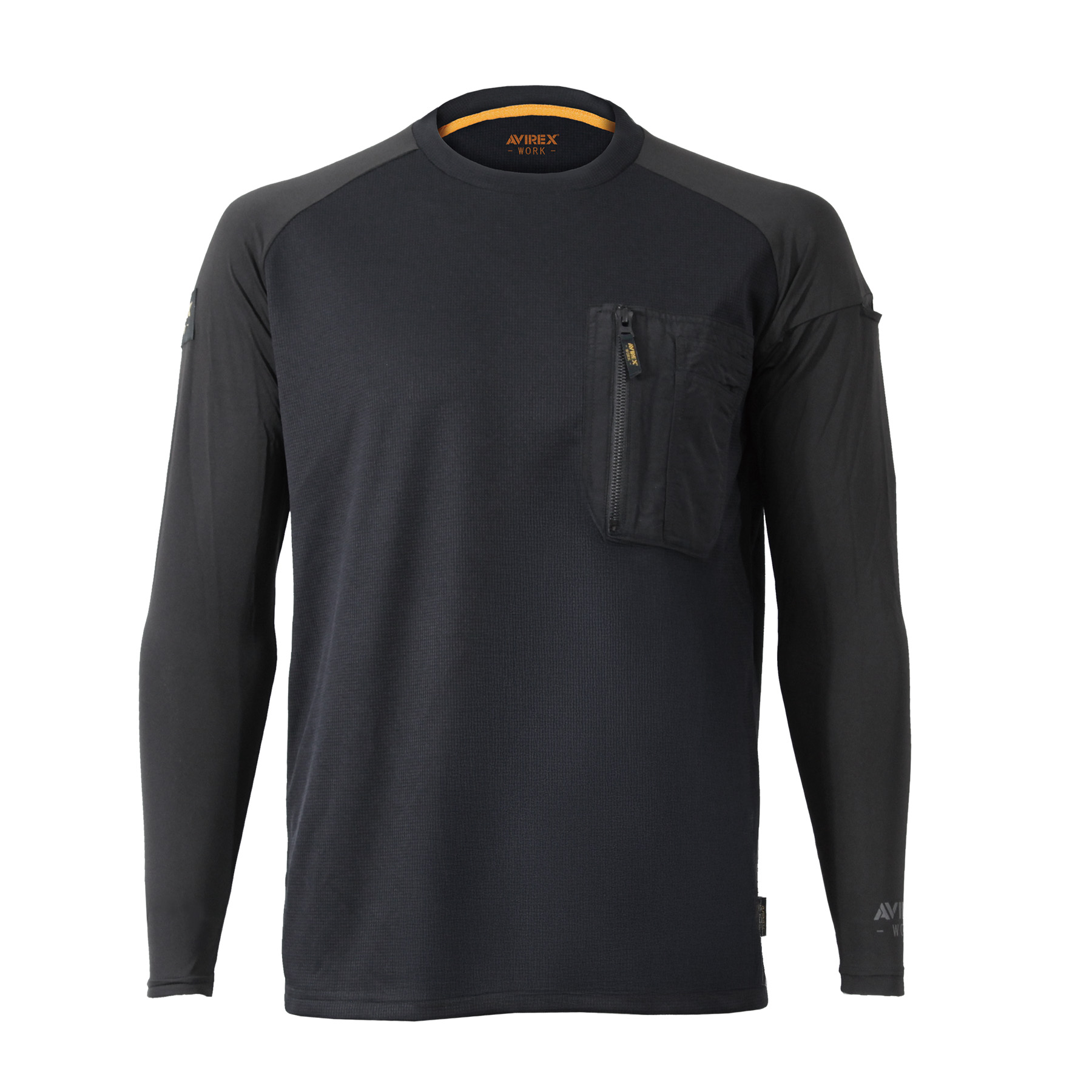 AVIREX WORK AV808 ハイブリッドTシャツ フォースブラック