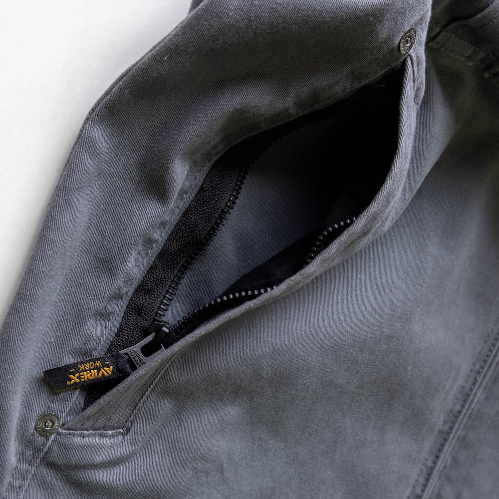 両脇ファスナーポケット